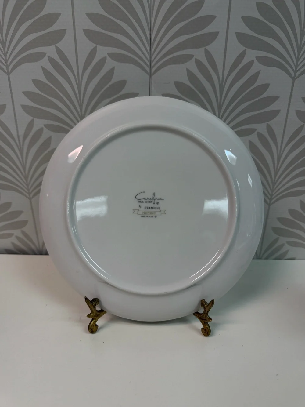 Vintage Carefree True China Nordic Syracuse Atomic Pattern Salad Plate 8”